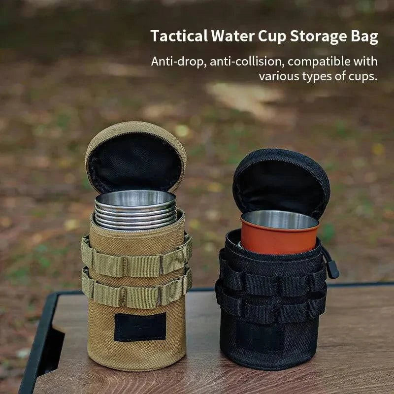Outdoor Camping Water Cup Storage Bag Tactical Multi-Functional Storage Bag 600D Oxford Cloth Portable Water Cup Protection Bag-WAYBIKER