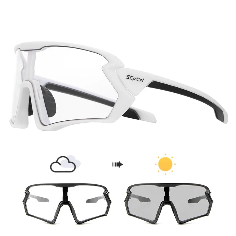 Photochromic Cycling Glasses for Men Bicycle Eyewear Mountain Bike Cycling Goggles UV400 MTB Polarized Road Sunglasses Women-WAYBIKER
