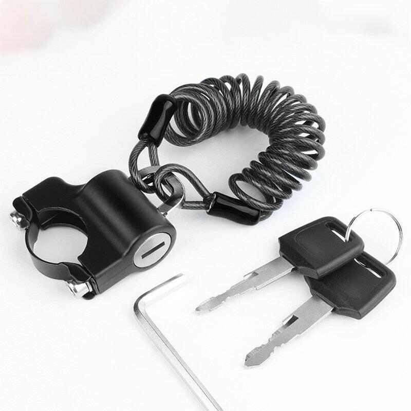 Bicycle Lock Mountain Bike Lock Anti-theft Portable Alloy Security Steel Chain Motorcycle Helmet Anti-theft Lock Safety Padlock-WAYBIKER