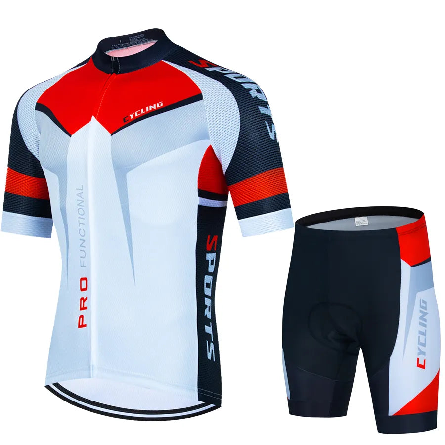 CYKLOPEDIA Cycling Mtb Summer Clothing 2023 Sleeve Sportswear Bib Men's Blouse Shirt Man Laser Cut Sports Set Shorts Jersey Male-WAYBIKER