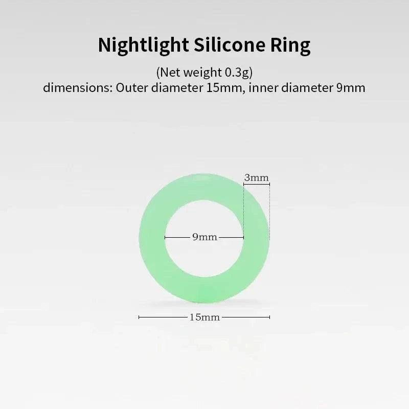 10/50/100pcs Outdoor Ground Nail Luminous Ring Silicone Rubber O-ring Warning Ring For Camping Tent Nail Accessories-WAYBIKER
