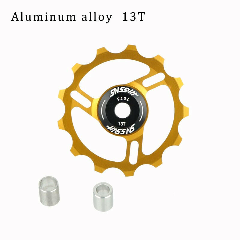 HASSNS Mtb Pulleys Bicycle Derailleur Metal Ceramics Bearing Road Mountain Bike Rear Derailleur Pulley Wheel 11T 13T Cycling-WAYBIKER