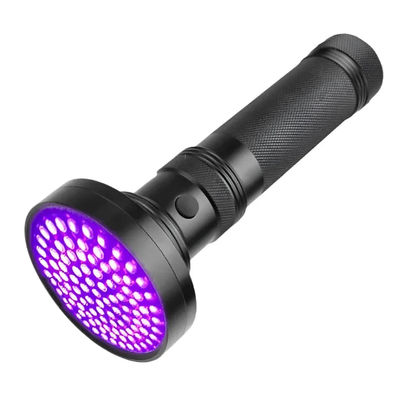 UV 100LED Edc Light Purple Light Blacklights 395nm UltraViolet Portable Handheld Flashlight LED Torch Detector for Pet Urine-WAYBIKER