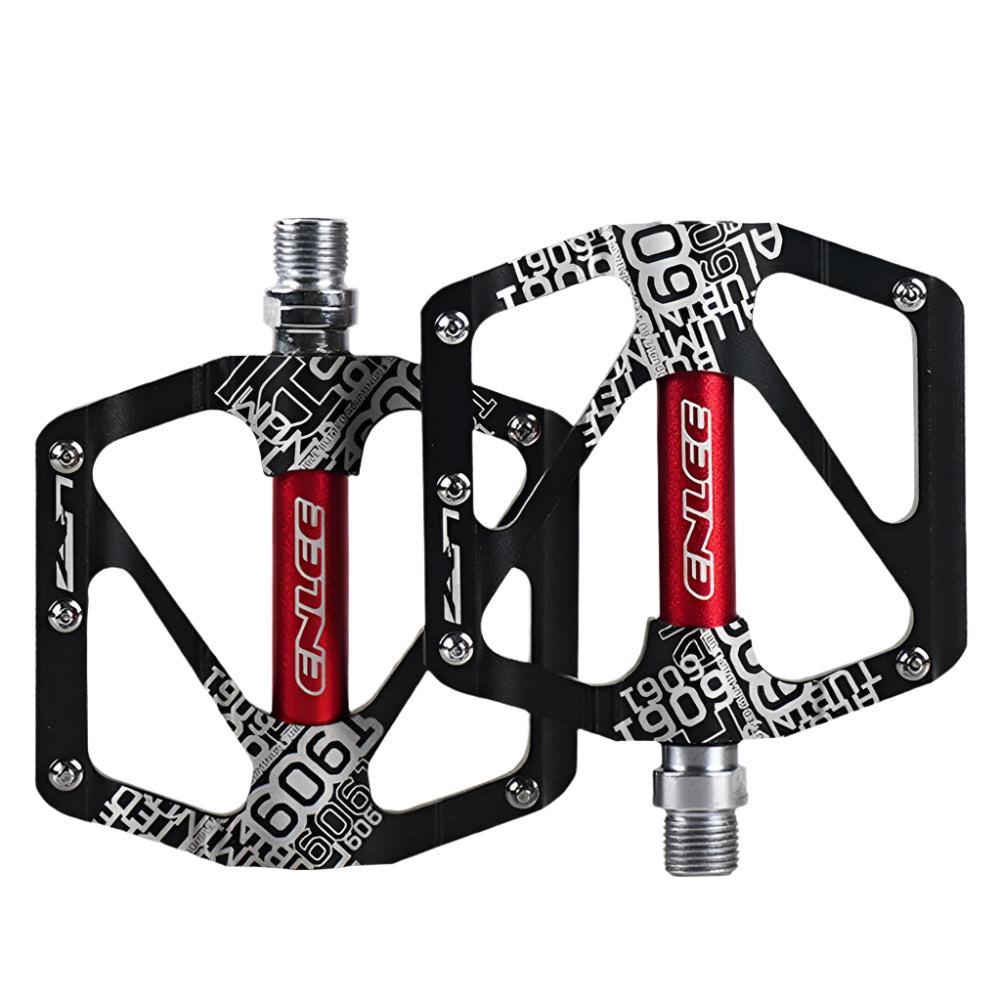 ENLEE Mountain Non-Slip Bike Pedals Platform Bicycle Flat Alloy Pedals 9/16" 3 Bearings For Road MTB Fixie Bikes-WAYBIKER
