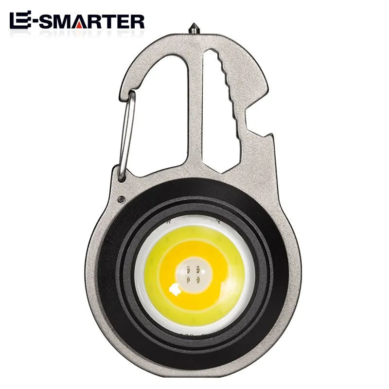 Super Mini Luminous Rechargeable LED Lamp Multifunction Keyring Type-c Charging Strong Light Outdoor Portable Flashlight-WAYBIKER