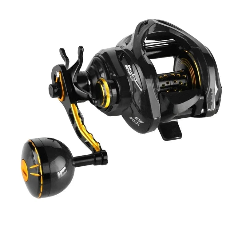 Carbon Fiber Baitcasting Reel 16 kg Max Drag 6+1BB Outdoor Fishing Reel High Speed 6.3: 1 Gear Ratio Magnetic Brake System-WAYBIKER