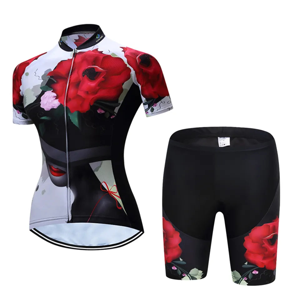 2023 Jersey Set Short Sleeve Cycling Clothes Riding Clothing Fashion Leisure Bike Wear Women MTB Women Breathable Quick-Dry-WAYBIKER