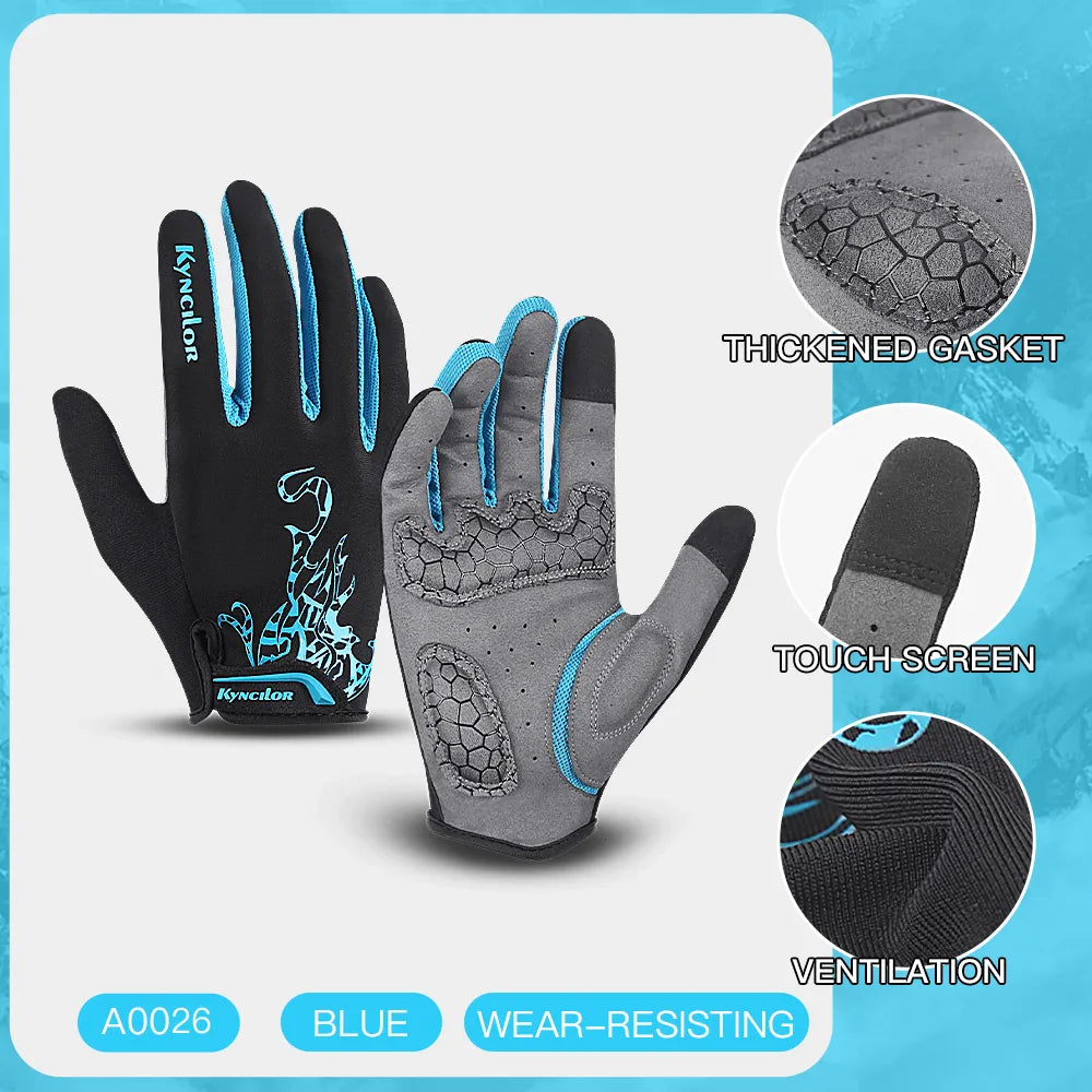 Cycling Gloves Men Sports Bicycle Gloves Touchscreen Shockproof Cycling Gloves Anti Slip Bike Gloves-WAYBIKER