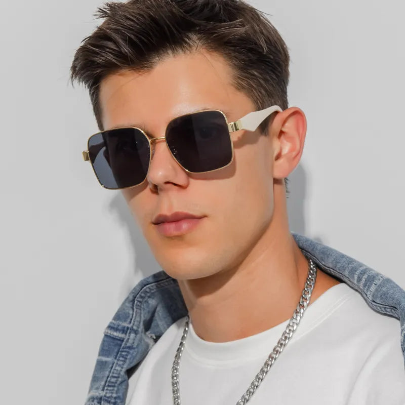 Punk Cycling Square Rectangle Sunglasses Men Women Luxury Brand Metal Gradient Lens Sports Driving Sun Glasses For Male UV400-WAYBIKER