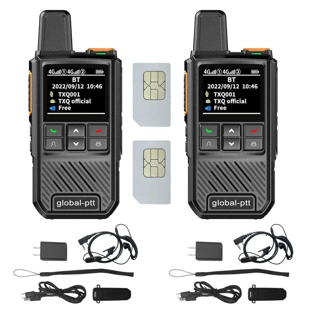 2PCS global-ptt global walkie talkie Wurui G1 POC radio commutator radios long range profesional Two-way radio internet police-WAYBIKER