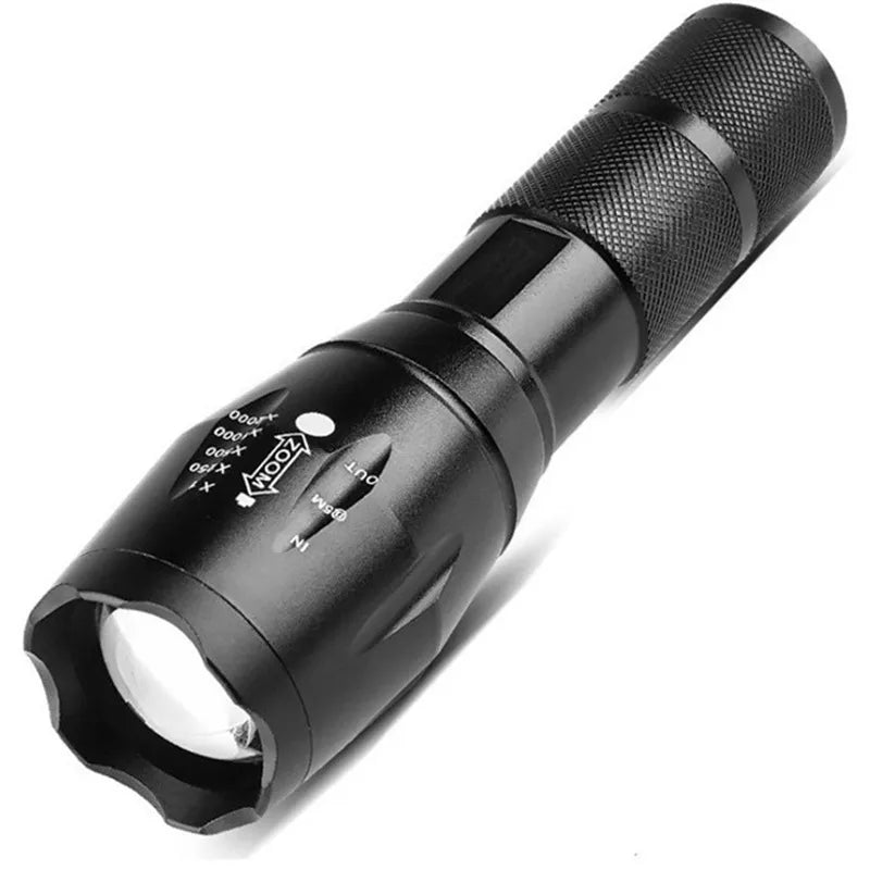 T6 Telescopic Zoom Flashlight Wholesale L2 Flashlight Aluminum Alloy Flashlight-WAYBIKER