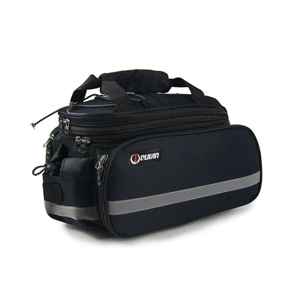 Bicycle Rear Seat Bag Expandable MTB Bike Rack Bag Cycling Luggage Carrier Trunk Bag with Rain Cover-WAYBIKER