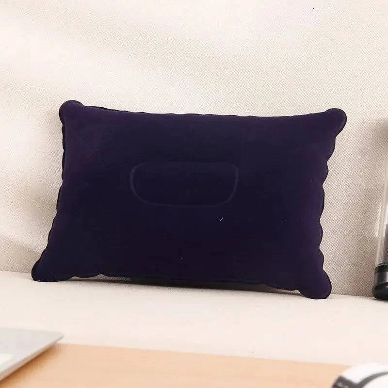 Portable Fold Inflatable Air Pillow Outdoor Travel Sleeping Camping PVC Neck Stretcher Backrest Plane Comfortable Pillow-WAYBIKER
