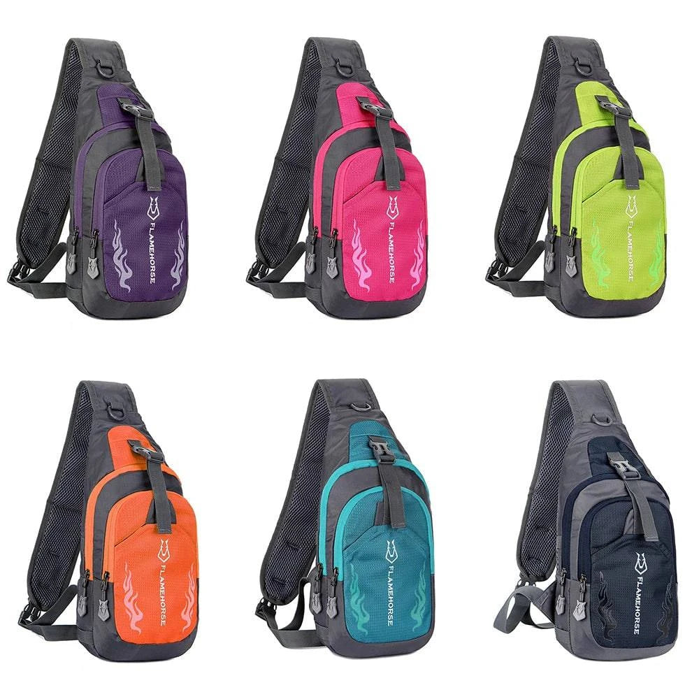 Men Sling Backpack Chest Crossbody Bag Waterproof Lightweight Chest Bag Shoulder Bag Travel Sports Running Cycling Gym Daypack-WAYBIKER