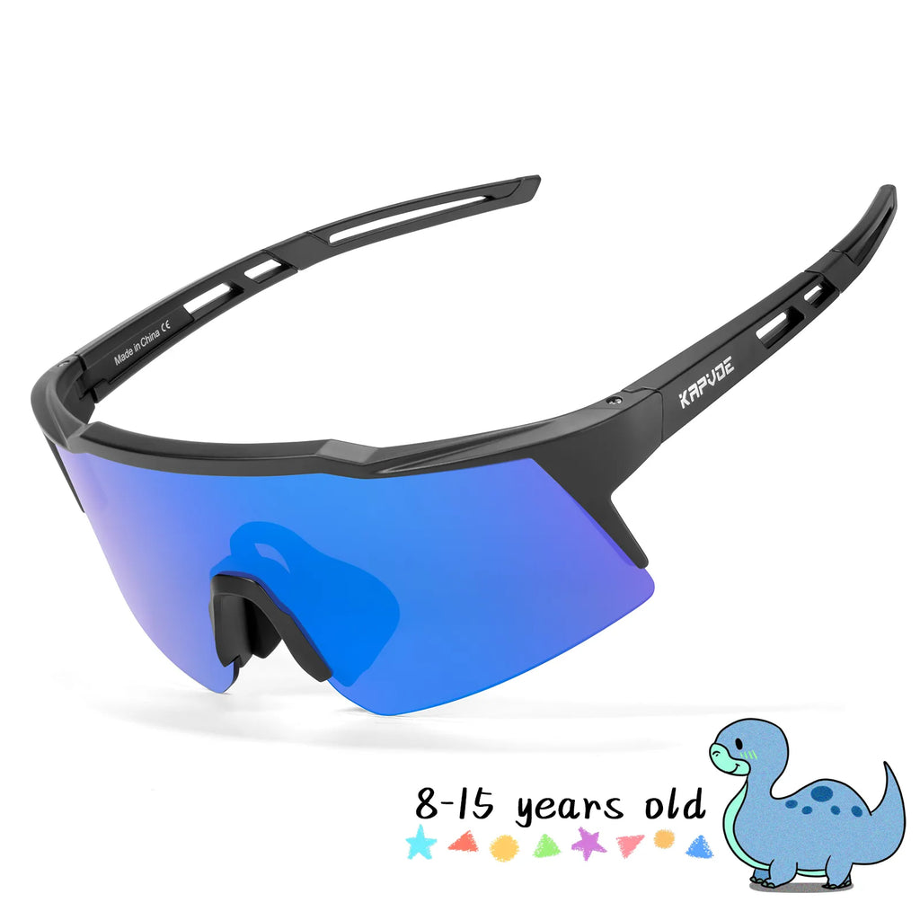 Kapvoe UV400 Kids Cycling Sunglasses Boys Girls Outdoor Bike Eyewear Child Camping Goggles  MTB Fishing Sport Bicycle Glasses-WAYBIKER