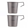 2pcs 220ml Ti Sierra Cup Lightweight Ti Camping Cup Hiking Coffee Mug for Outdoor Camping Hiking-WAYBIKER