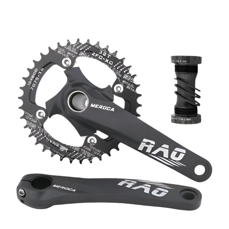 MEROCA Bicycle Crankset 170mm Forging Crank Narrow Wide teeth 104BCD Chainring 32/34/36/38T Chain Wheel For MTB bike crankset-WAYBIKER