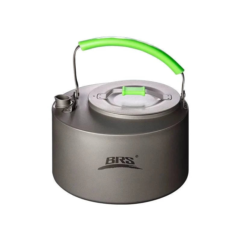 BRS-TC02 Portable Outdoor Travel Double-layer high purity titanium Teapot Set Lightweight Integrated Storage Tea Set Combination-WAYBIKER