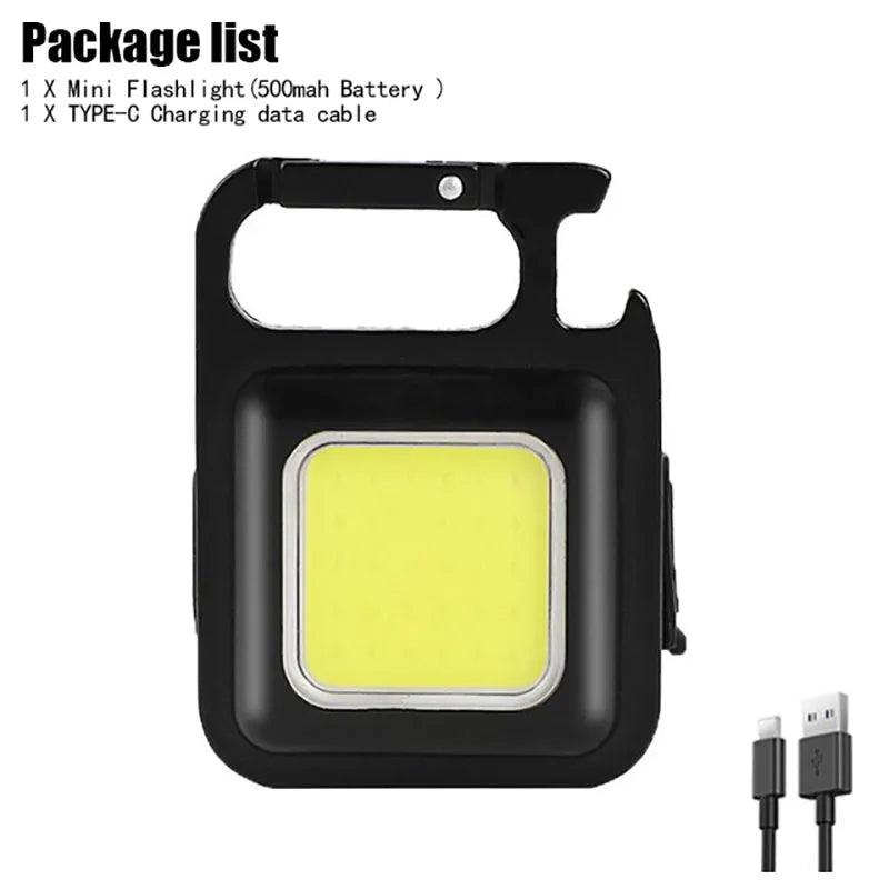 USB Rechargeable LED Flashlight New COB Magnetic Work Light Portable Lantern Camping Torch Car Repair Lamp With Built-in Battery-WAYBIKER