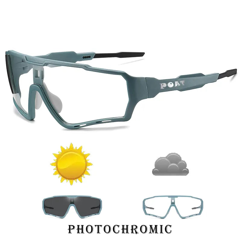 POAT Brand New Style Photochromic Cycling Fishing Running Sunglasses Sports Men Women MTB Windproof Bike Bicycle Eyewear-WAYBIKER
