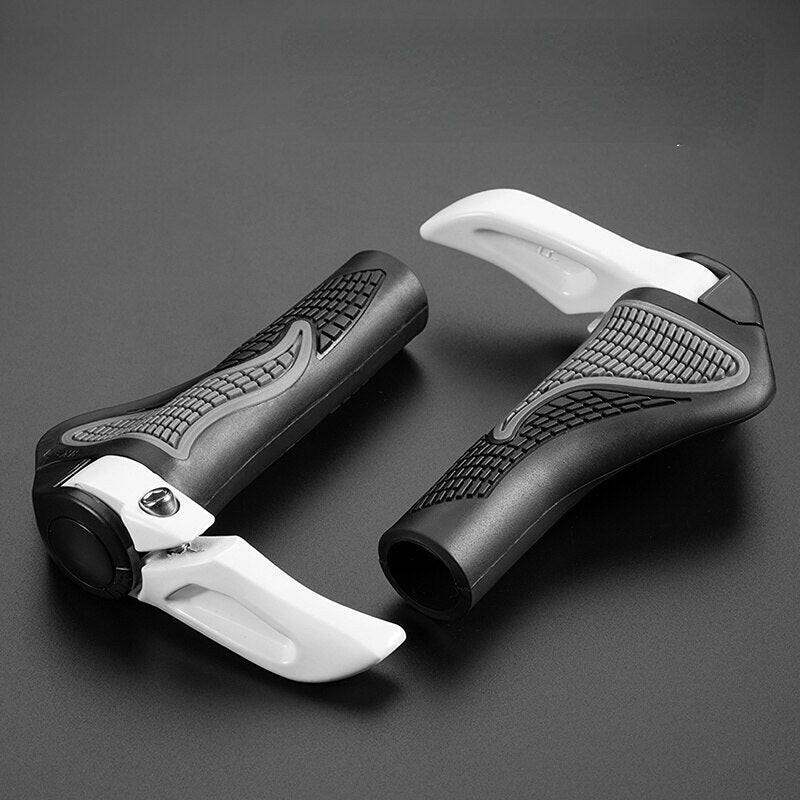 ESLNF MTB Bicycle Grips Horns Shofar Vice Handlebar Grips Cycling Shockproof Dust-proof Bike Grips Rubber Bilateral Locked-WAYBIKER