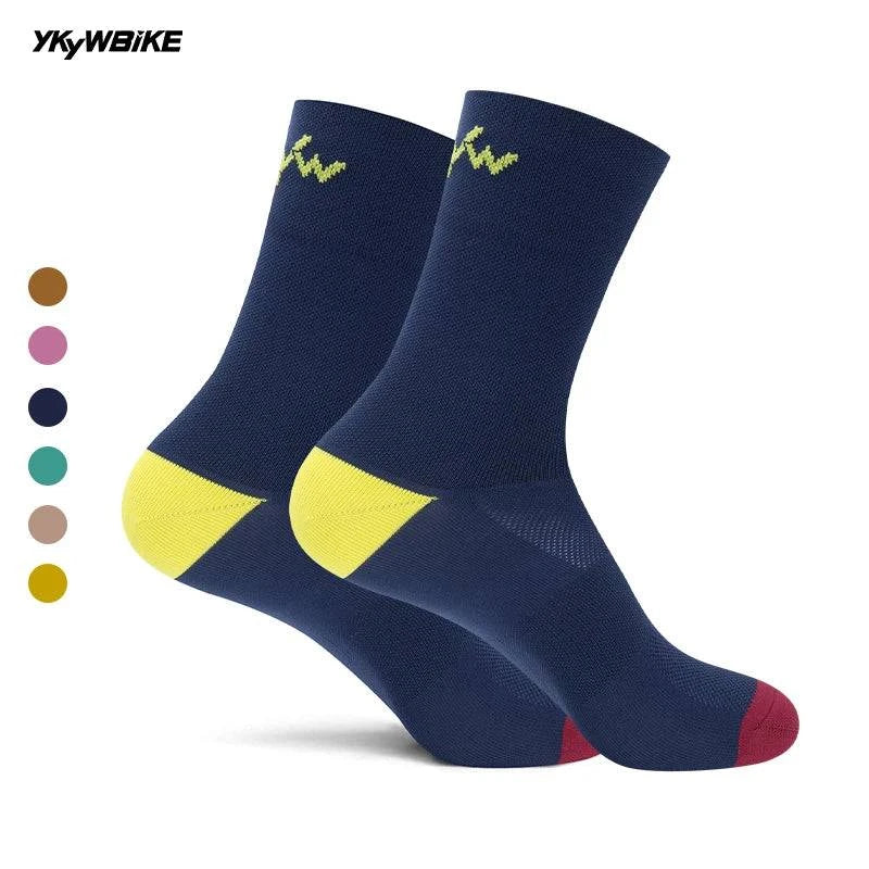 YKYWBIKE Cycling Socks Lightweight Breathable Bike Socks Road Bicycle Socks Running Socks Camping Hiking Sports Socks-WAYBIKER