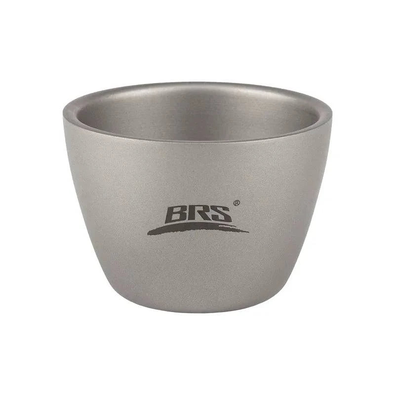 BRS-TC02 Portable Outdoor Travel Double-layer high purity titanium Teapot Set Lightweight Integrated Storage Tea Set Combination-WAYBIKER
