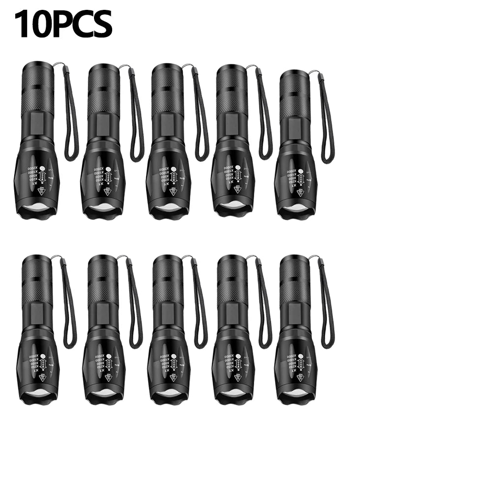 Outdoor handheld Flashlight Small Strong Light Portable Outdoor Rechargeable Super Bright Work Light Multifunctional Flashlight-WAYBIKER