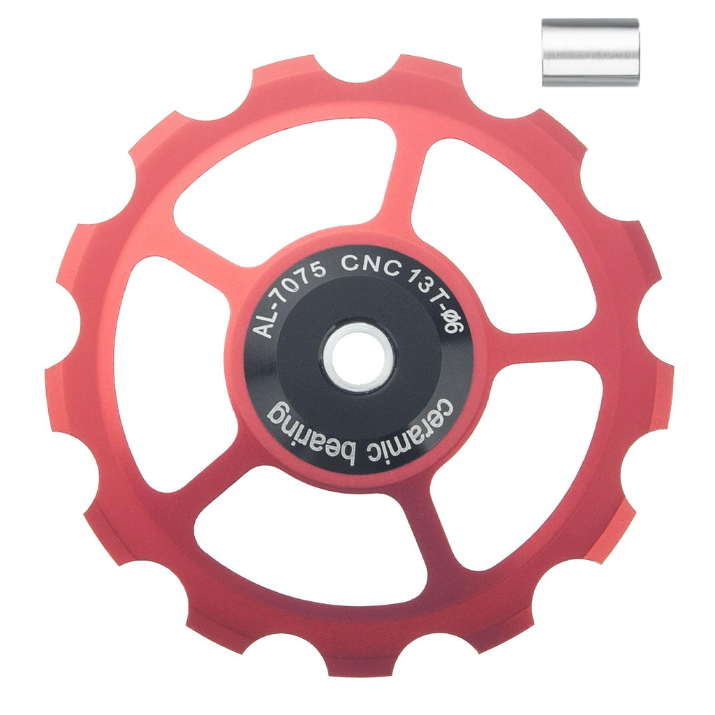 SENSAH MTB Bicycle Rear Derailleur Jockey Wheel Ceramic Bearing Pulley AL7075 CNC Road Bike Guide Roller Idler 11/12/13/14/15T-WAYBIKER