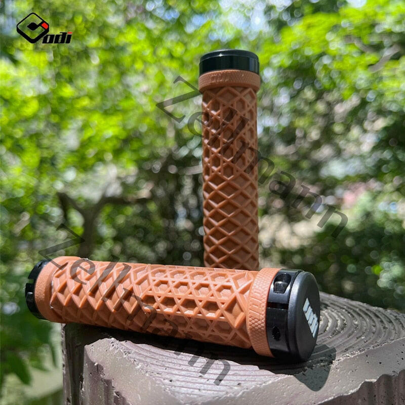 ODI Mtb Grips Silicone Bicycle Handlebar Grips Lock Ring Mountain Bike Grip Anti-vibration Anti-skid Bike Handle Bicycle Part-WAYBIKER
