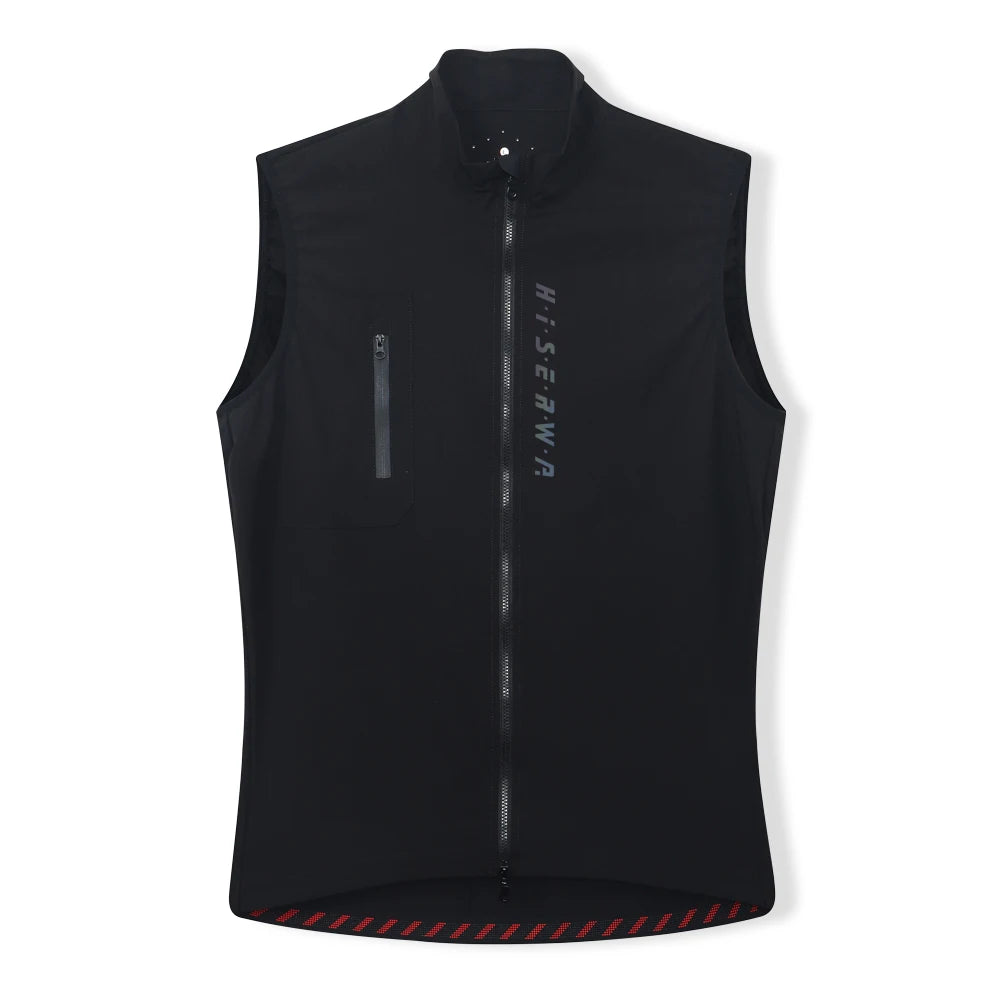 HISERWA Men Cycling Vest Windproof Breathable Mountain Bike Lightweight Sleeveless Gilet High Quality MTB Road Cycling Jersey