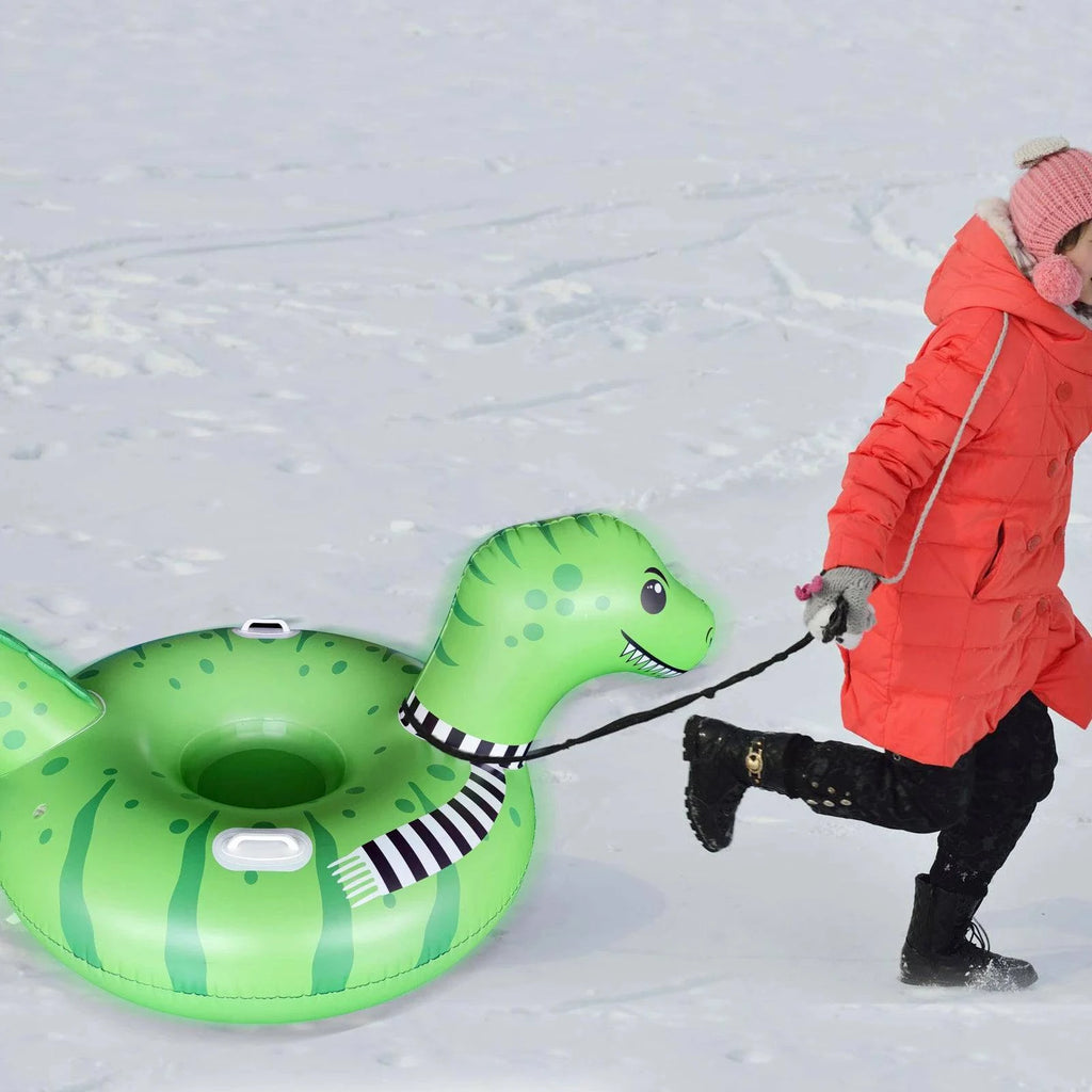 Thicken Snow Tube Inflatable Snow Sleds with Handles Winter Toys Snow Tubing for Kids Adults-WAYBIKER
