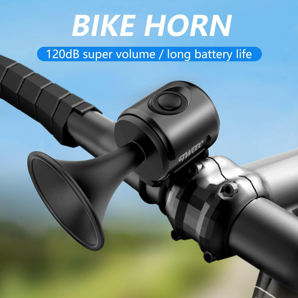 TWOOC Electric Bike Bell USB Charging 120 dB Sounds Alarm Bell Waterproof Safety Electric Bicycle Horn For Handlebars