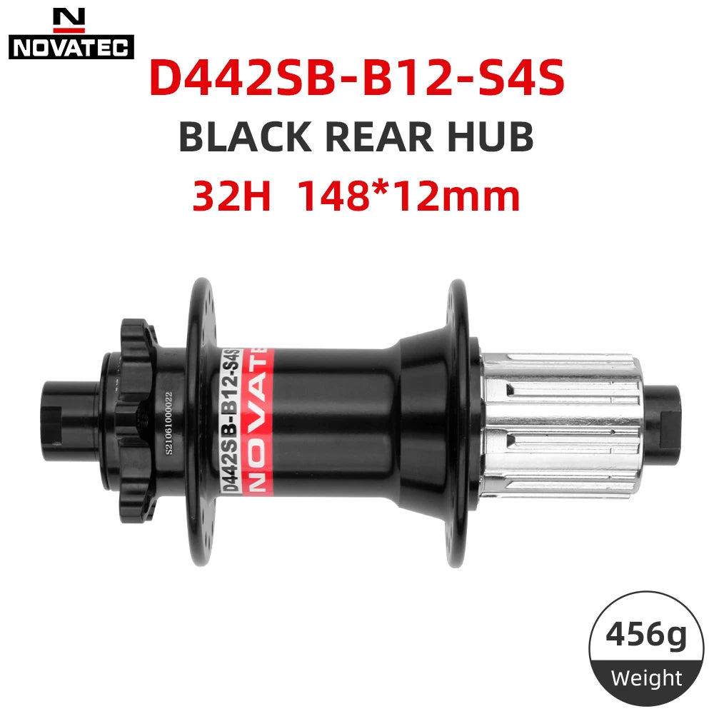 NOVATEC MTB Hub 32 Holes D041SB D042SB Front 100mm Rear 135mm Black HG Standard QR Cube Mountain Bike Hubs 8 9 10 11 12 Speed