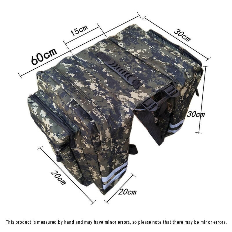 Cycling Double Side Rear Rack Bike 2 In 1 Camo Trunk Bag Mountain Road Bicycle Tail Seat Pannier Pack Luggage Carrier Bike Bag-WAYBIKER