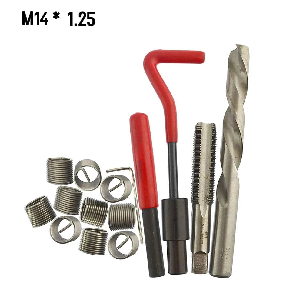 15pcs/20pcs/30pcs Metric Thread Repair Insert Kit M5 M6 M8 M10 M12 M14 Helicoil Car Pro Coil Tool Car Repair Tool-WAYBIKER