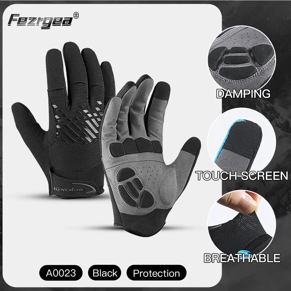 2023 Mountain Bike Touch Screen Cycling Gloves Breathable Shock Absorption Sports Fitness Spring Summer Riding Gloves-WAYBIKER