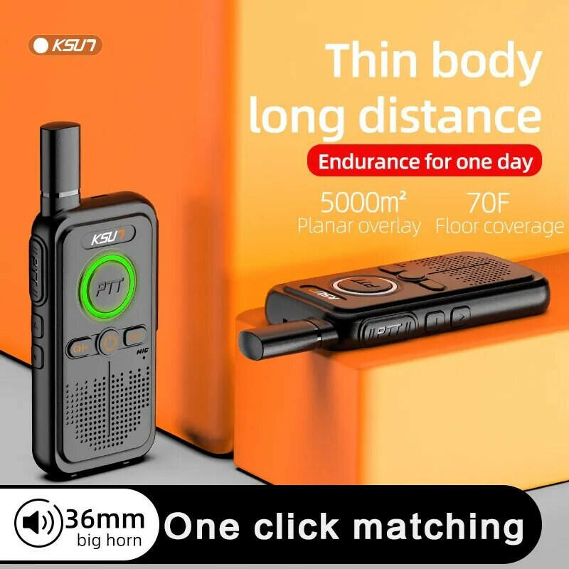 KSUT LTPLUS Walkie Talkie 2 Pieces Two Way Radio Portable UHF Scanner Radio Station For Children Walkie Talkie Mini Slim-WAYBIKER