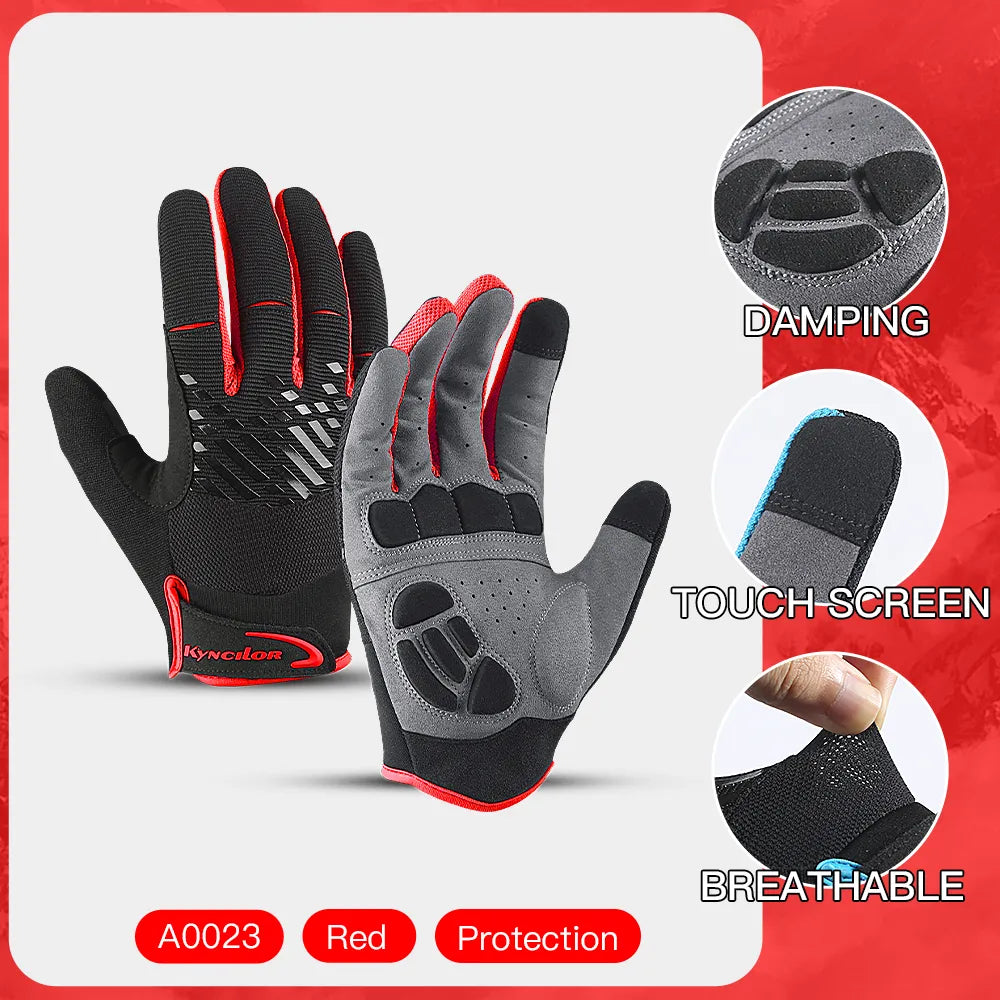 New Professional Outdoor Cycling Gloves Touchscreen Breathable Anti-sweat Shockproof Wear Resistant Motorbike Gloves Men-WAYBIKER
