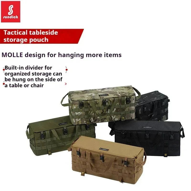 SUNDIKE outdoors camping debris sorting box portable storage bag tactical table and chair side storage box-WAYBIKER