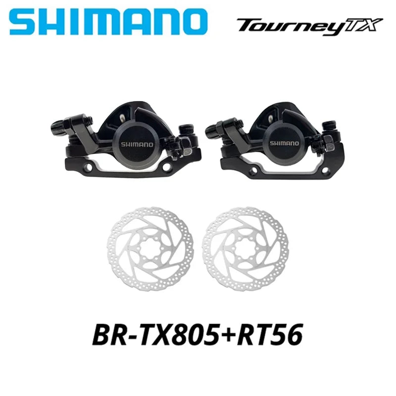 Shimano TOURNEY TX BR-TX805 Mechanical Disc Brake Calipers Resin Pads TX805 Caliper G3 HS1 RT56 RT54 RT30 RT26 Rotor 160mm