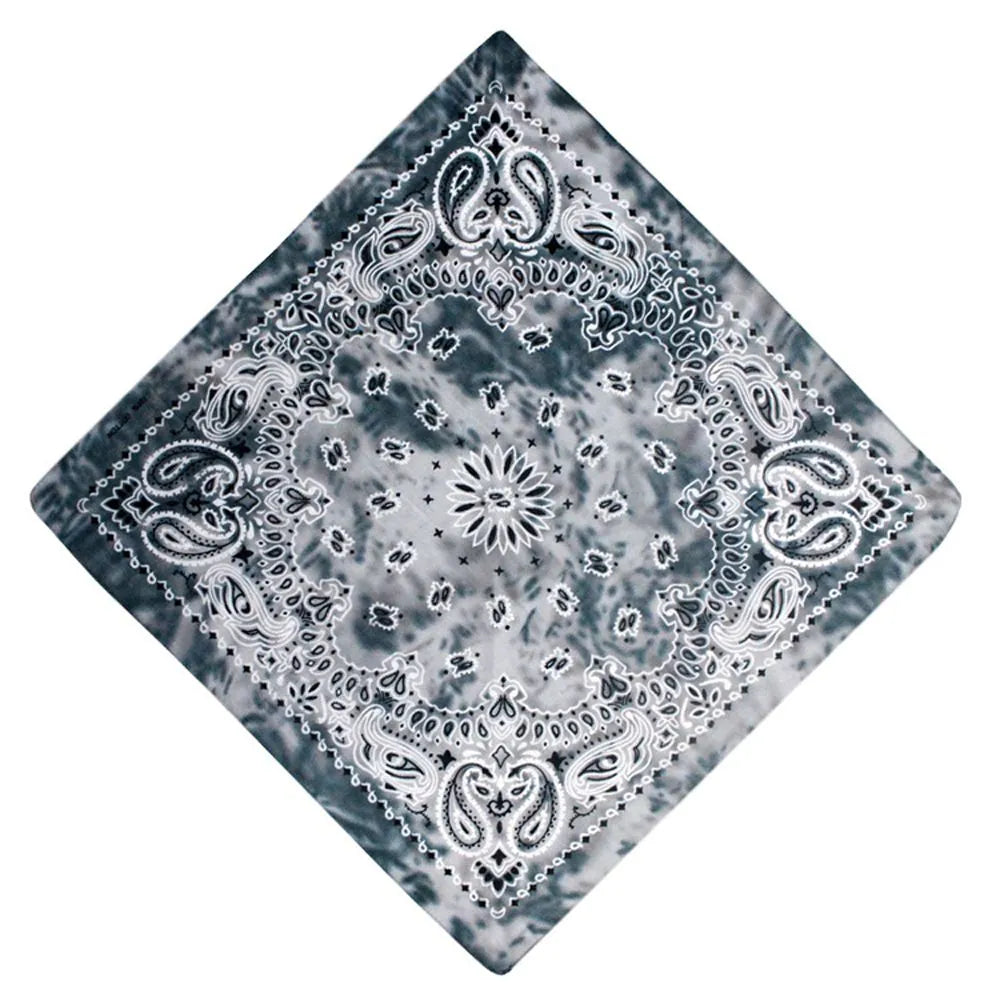 Square Scarf Hair Band Neck Scarf Cotton Bandana Hip Hop Paisley Headband Kerchief Neck Wrap Cashew Tie-dye Seamless Scarves DIY-WAYBIKER