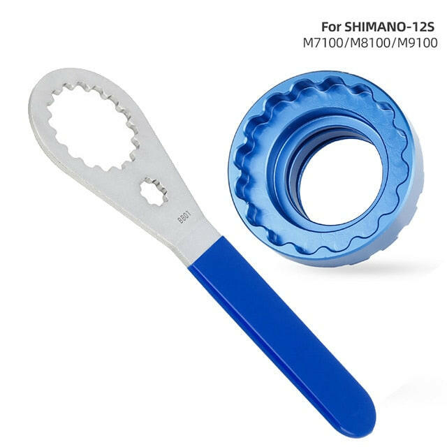 Bicycle 12 Speed Chainring Lock Ring Adapter Removal Tool Direct Mount Chainring Installation Tool For TL-FC41 M7100 M8100 M9100-WAYBIKER