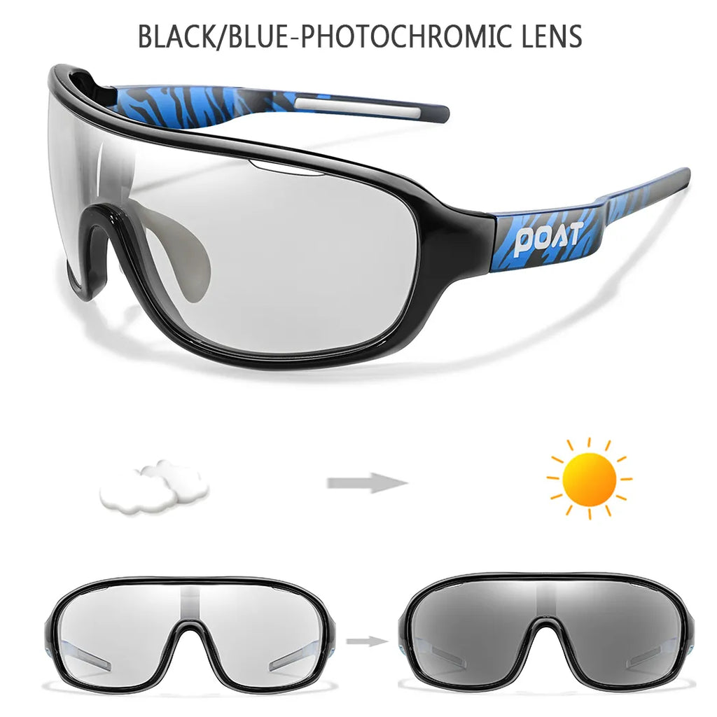 POAT BRAND Polarized  Photochromic Men Women Eyewear Sports Outdoor Road Cycling  Cycling Fishing Sunglasses Male Bike Glasses-WAYBIKER