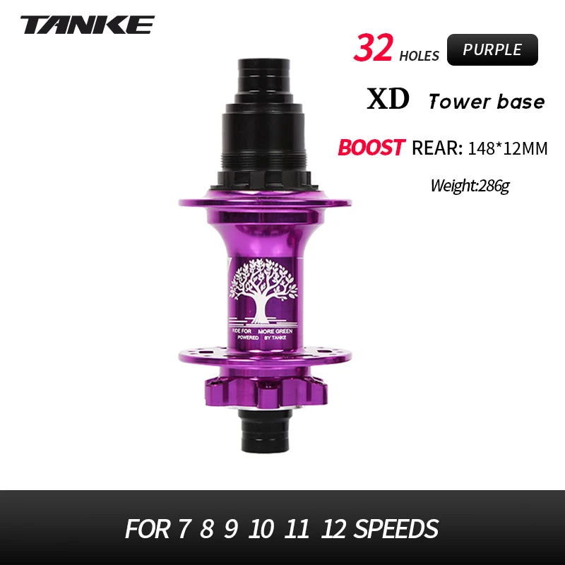 TANKE-Boost 12x148,15x110,Aluminum Bicycle Hub,32 Holes 120 Clicks 4Bearing MTB Mountain Bike Disc Brake Hub HG MS XD 8-12 Speed