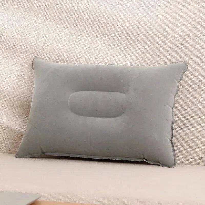 Portable Fold Inflatable Air Pillow Outdoor Travel Sleeping Camping PVC Neck Stretcher Backrest Plane Comfortable Pillow-WAYBIKER