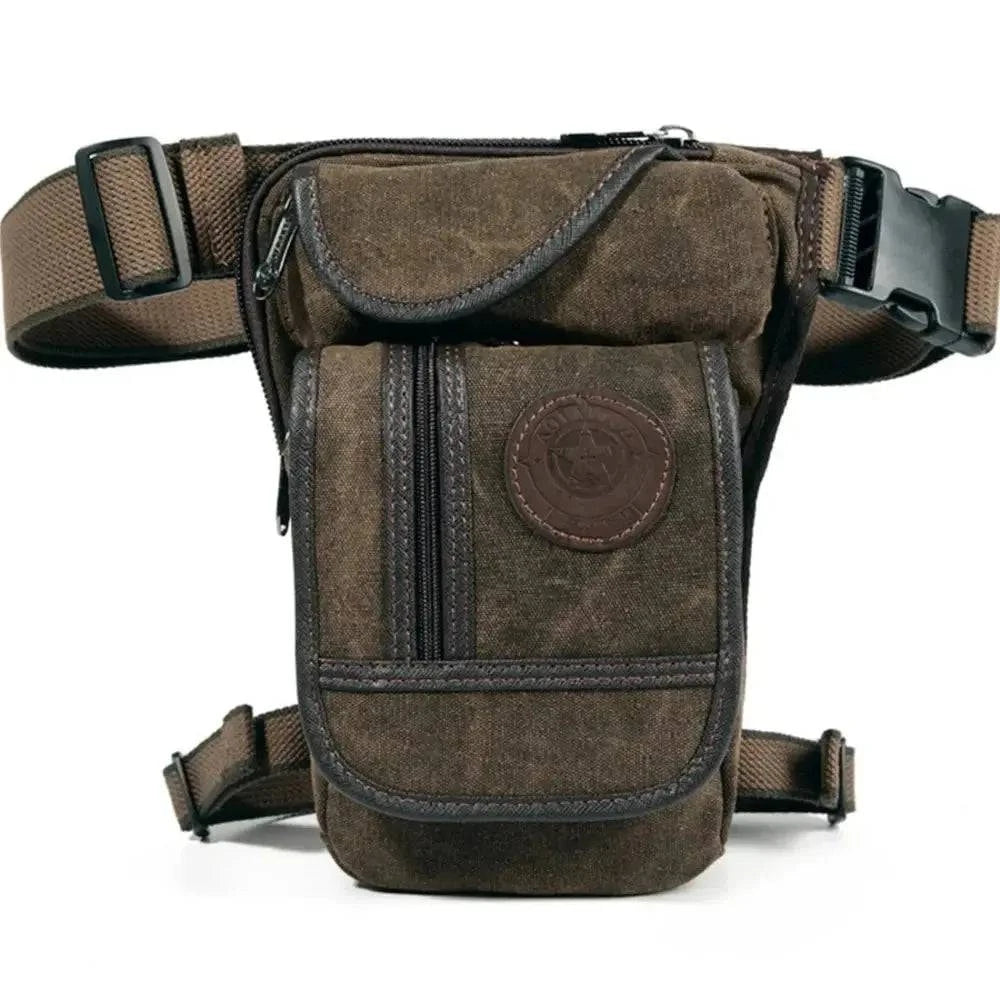 Men Drop Leg Bag Waist Fanny Pack Motorcycle Rider Tactical Military Messenger Cross Body Outdoor Sports Male Belt Hip Bum Bags-WAYBIKER