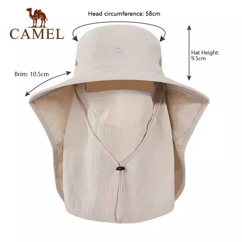 GOLDEN CAMEL Hats UV Protection All-in-One Wraparound Sun Protection Hat, Ideal for Hiking, Travel & Outdoor Adventures-WAYBIKER