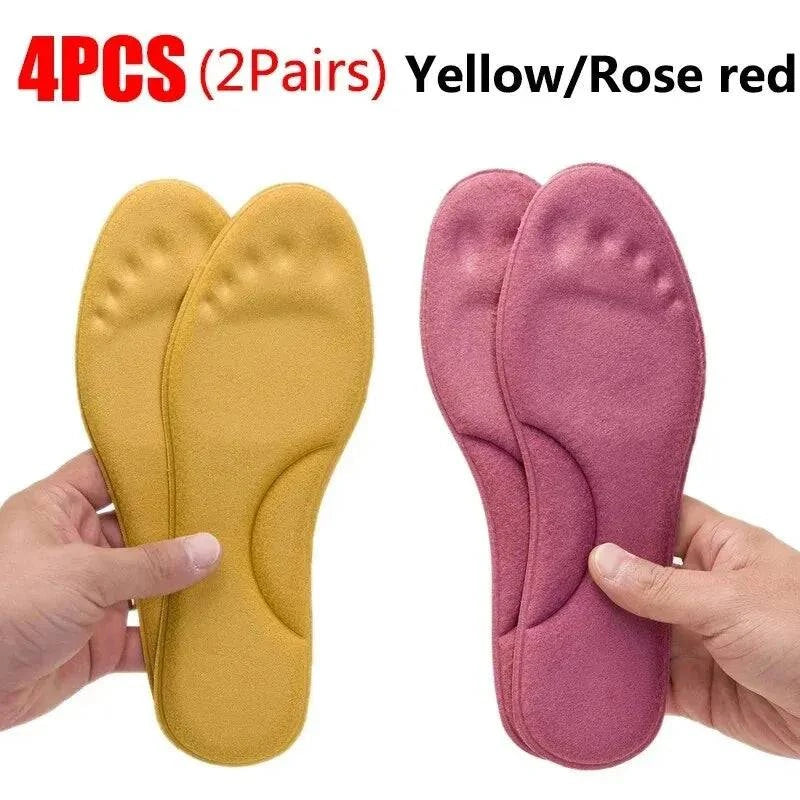2Pairs Self Heating Insoles Thermostatic Thermal Insole Massage Memory Foam Arch Support Shoe Pad Heated Pads Winter Men Women-WAYBIKER