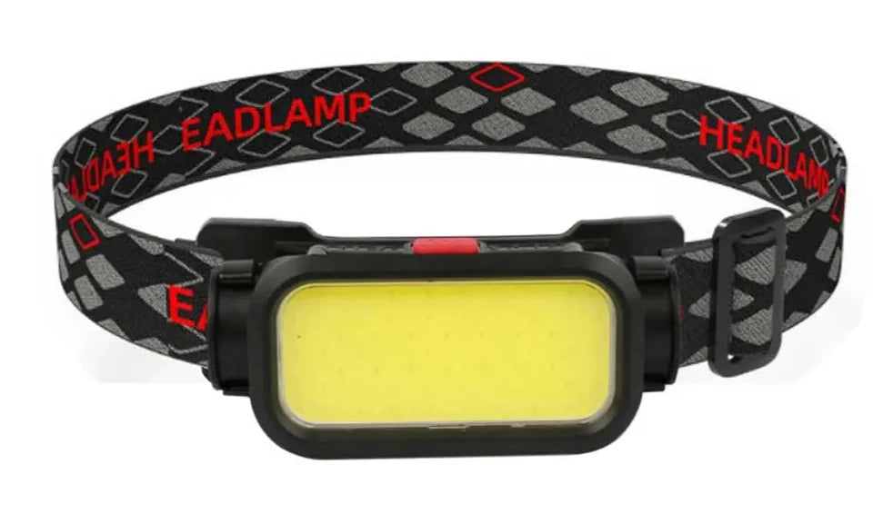 Portable Powerful Red LED Headlamp COB USB Rechargeable Headlight Built-in Battery Waterproof White Head Torch Flash Head Lamp-WAYBIKER